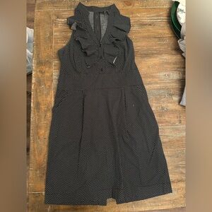 Express size 12 black dress with white polka dots